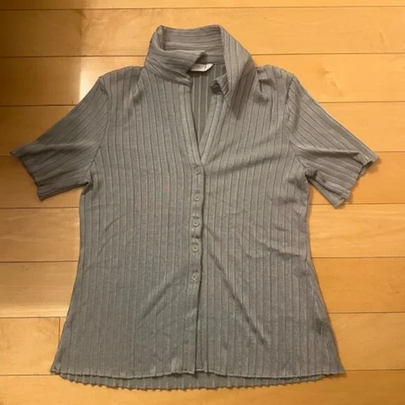 Club Monaco Wide Rib Pants and Matching Ribbed Cardi - Picture 5 of 6